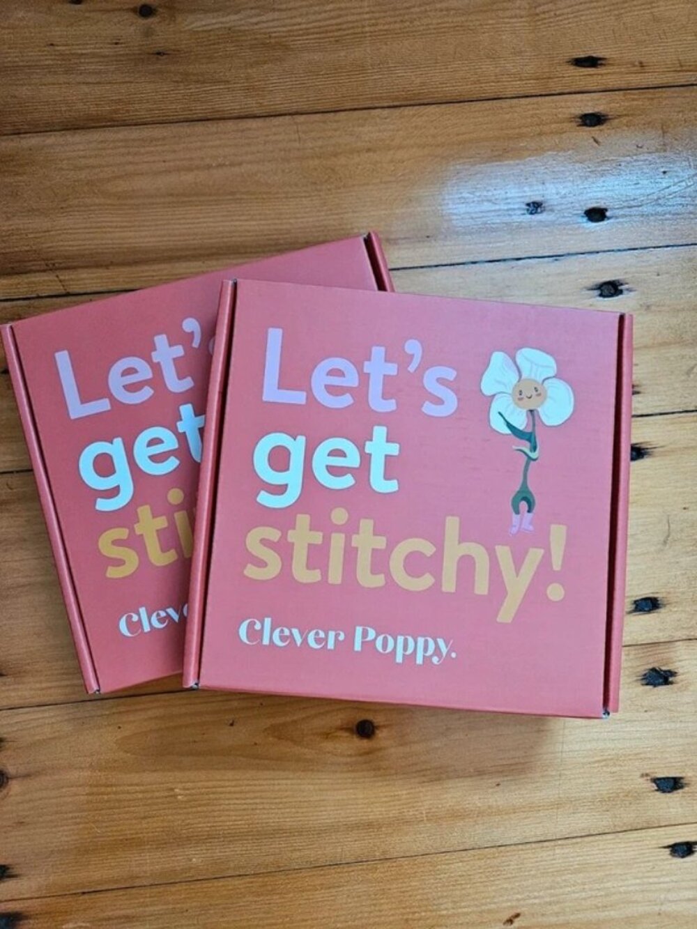 Two Clever Poppy Beginner's Embroidery Kits - Party Chicks & Floral Mandala
